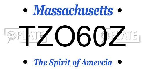 TZO60Z Massachusetts License Plate