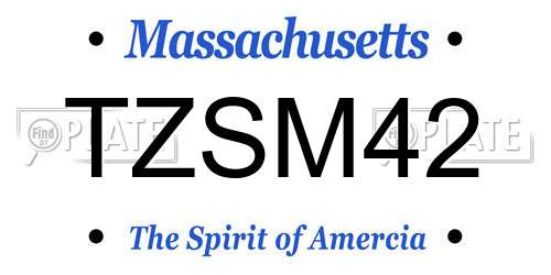 TZSM42 Massachusetts License Plate