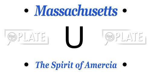 U Massachusetts License Plate