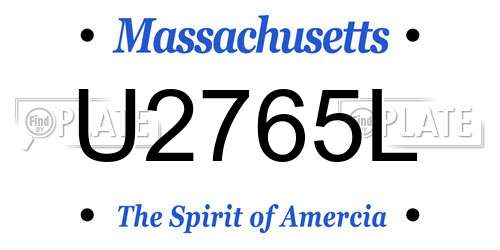 U2765L Massachusetts License Plate