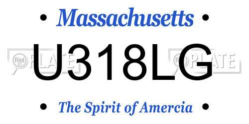 U318LG Massachusetts License Plate