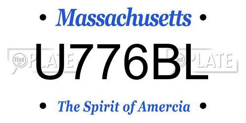 U776BL Massachusetts License Plate