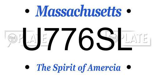 U776SL Massachusetts License Plate