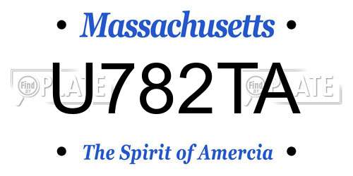 U782TA Massachusetts License Plate