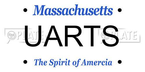 UARTS Massachusetts License Plate