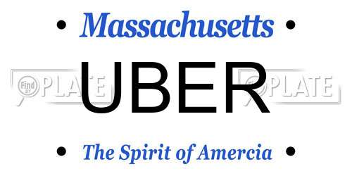 UBER Massachusetts License Plate