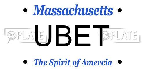 UBET Massachusetts License Plate
