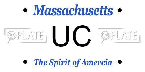 UC Massachusetts License Plate