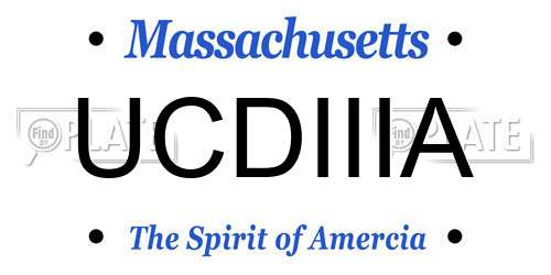UCDIIIA Massachusetts License Plate