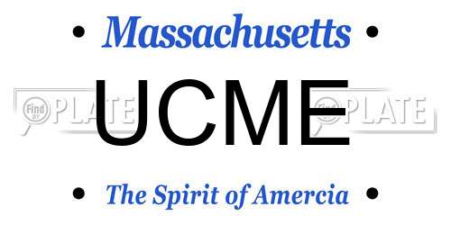 UCME Massachusetts License Plate