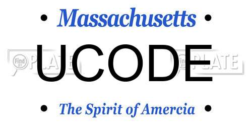 UCODE Massachusetts License Plate