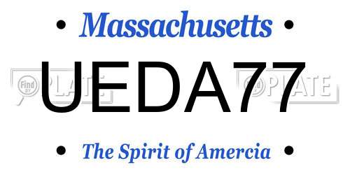 UEDA77 Massachusetts License Plate
