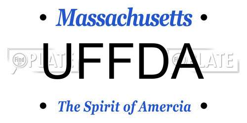 UFFDA Massachusetts License Plate