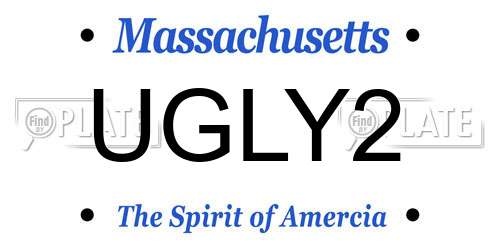 UGLY2 Massachusetts License Plate