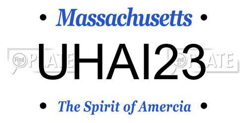 UHAI23 Massachusetts License Plate