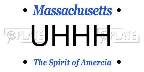 UHHH Massachusetts License Plate