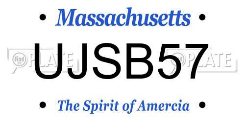 UJSB57 Massachusetts License Plate