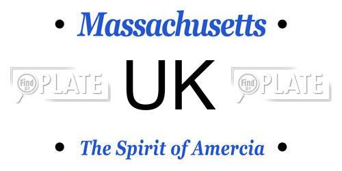UK Massachusetts License Plate