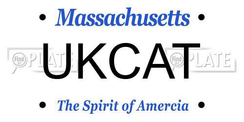 UKCAT Massachusetts License Plate