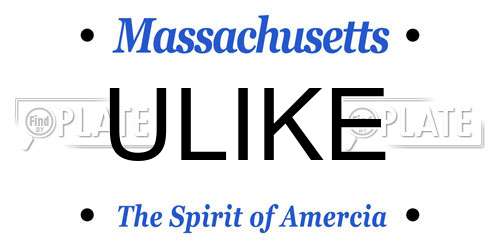 ULIKE Massachusetts License Plate