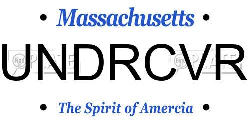 UNDRCVR Massachusetts License Plate