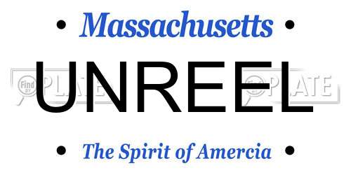 UNREEL Massachusetts License Plate