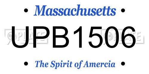 UPB1506 Massachusetts License Plate