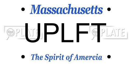 UPLFT Massachusetts License Plate
