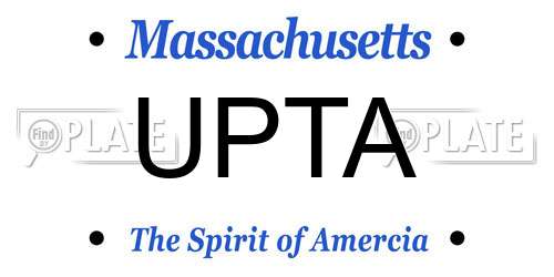 UPTA Massachusetts License Plate
