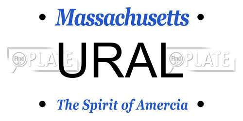 URAL Massachusetts License Plate