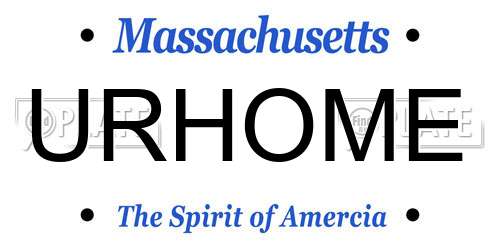 URHOME Massachusetts License Plate