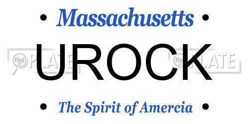 UROCK Massachusetts License Plate