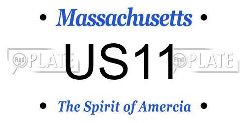US11 Massachusetts License Plate