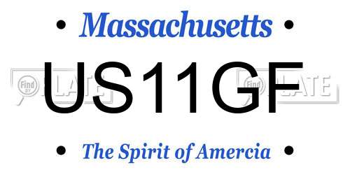 US11GF Massachusetts License Plate