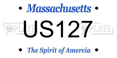 US127 Massachusetts License Plate