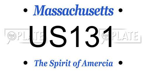 US131 Massachusetts License Plate