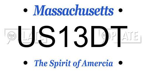 US13DT Massachusetts License Plate