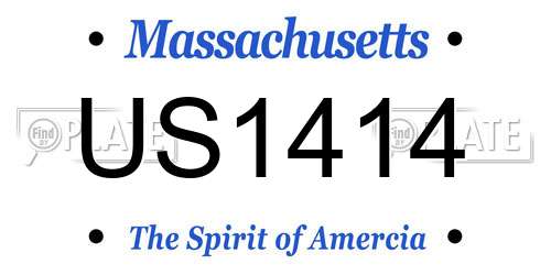 US1414 Massachusetts License Plate