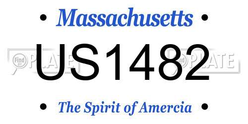 US1482 Massachusetts License Plate
