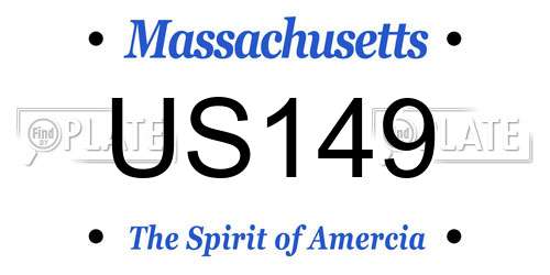 US149 Massachusetts License Plate