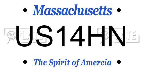 US14HN Massachusetts License Plate