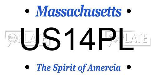 US14PL Massachusetts License Plate