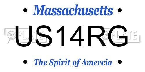 US14RG Massachusetts License Plate