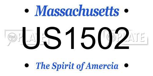 US1502 Massachusetts License Plate