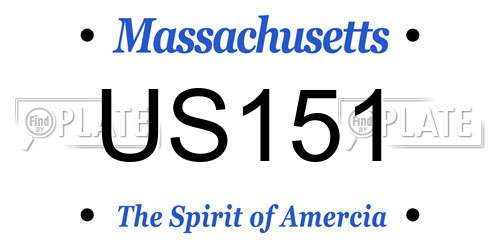 US151 Massachusetts License Plate