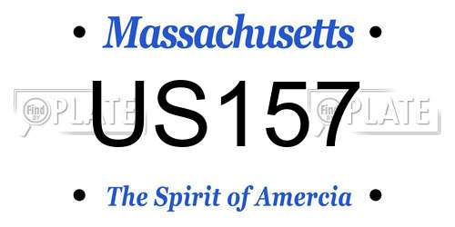 US157 Massachusetts License Plate