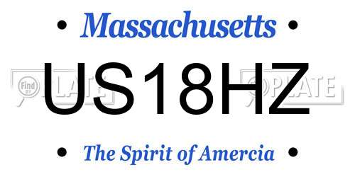 US18HZ Massachusetts License Plate