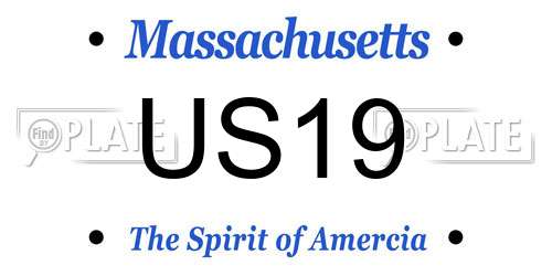 US19 Massachusetts License Plate