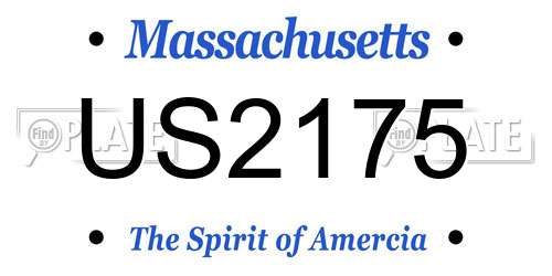 US2175 Massachusetts License Plate