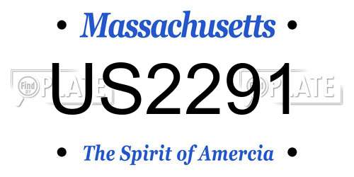 US2291 Massachusetts License Plate